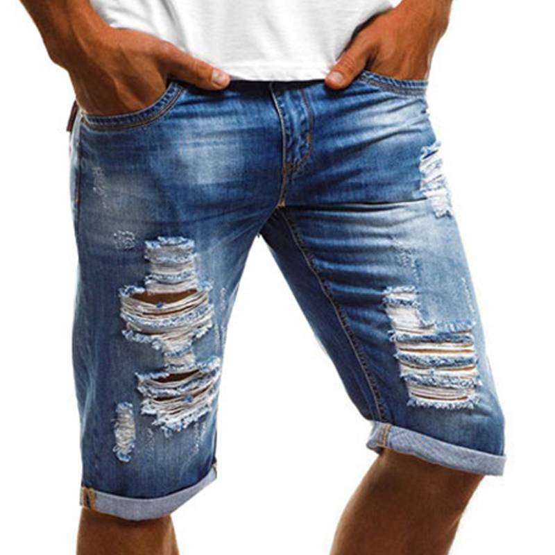 half ripped jeans